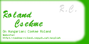 roland csekme business card